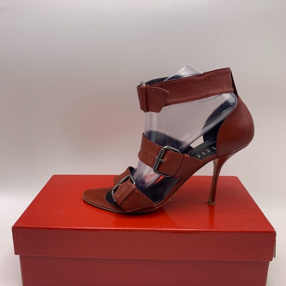 Edmundo Castillo Leather Ankle Strap Sandals Shoes 10
